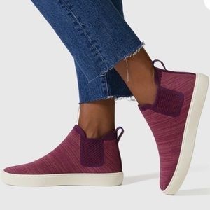 Rothy’s The Chelsea Boot Sneaker Plum Melange 7
